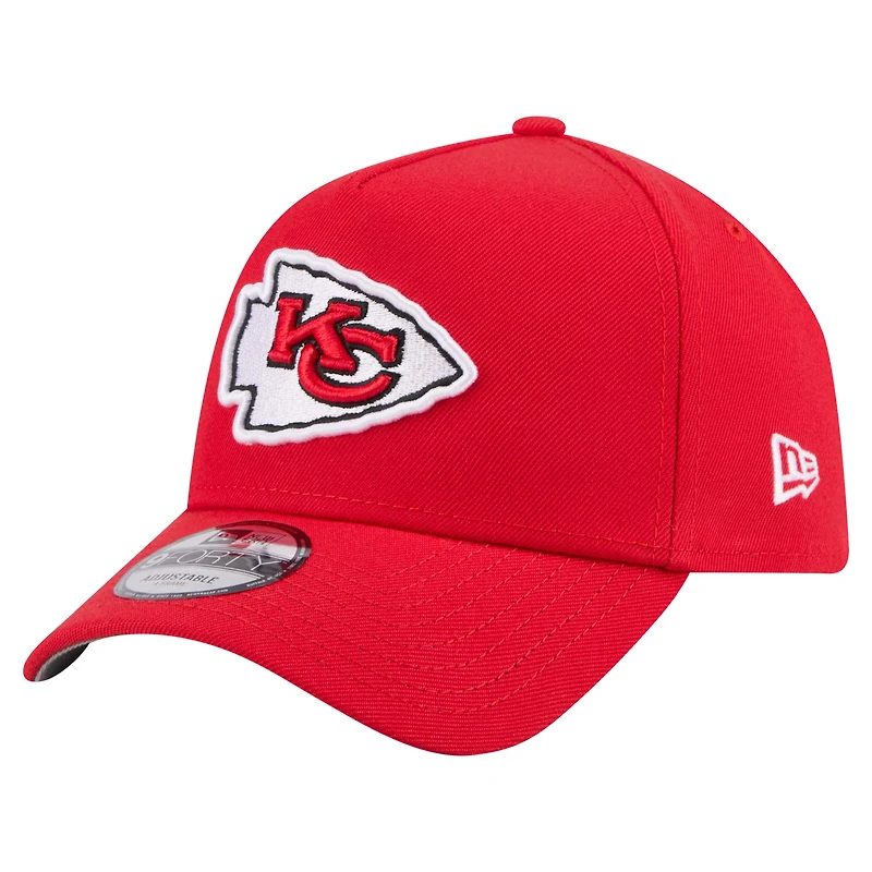 Casquette ajustable A-Frame 9FORTY rouge Kansas City Chiefs de New Era pour homme