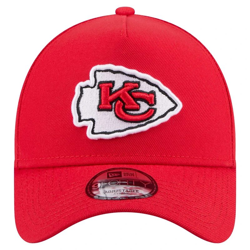 Casquette ajustable A-Frame 9FORTY rouge Kansas City Chiefs de New Era pour homme