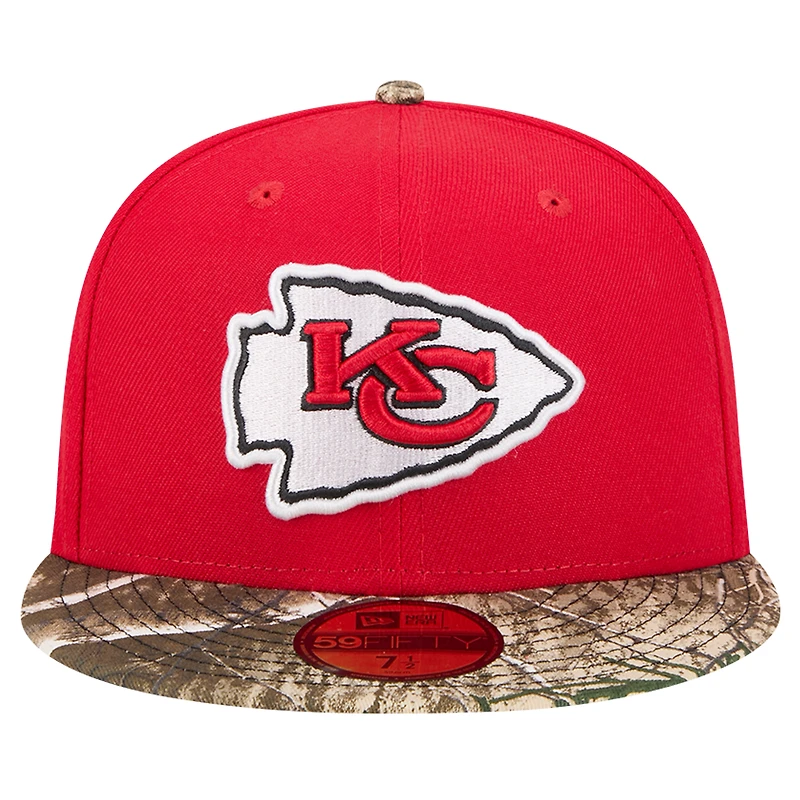 Casquette ajustée bicolore 59FIFTY Kansas City Chiefs de New Era pour homme, rouge