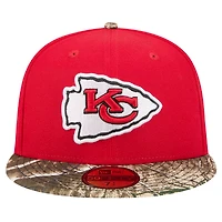 Casquette ajustée bicolore 59FIFTY Kansas City Chiefs de New Era pour homme, rouge