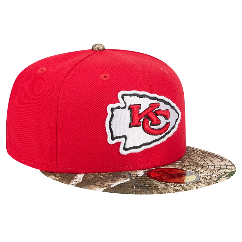 Casquette ajustée bicolore 59FIFTY Kansas City Chiefs de New Era pour homme, rouge