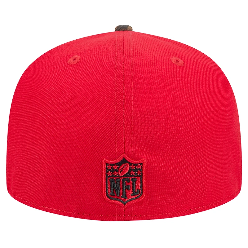 Casquette ajustée bicolore 59FIFTY Kansas City Chiefs de New Era pour homme, rouge