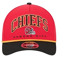 Casquette ajustable New Era rouge Kansas City Chiefs Arch COOLERA 9FORTY A-Frame M-Crown pour homme