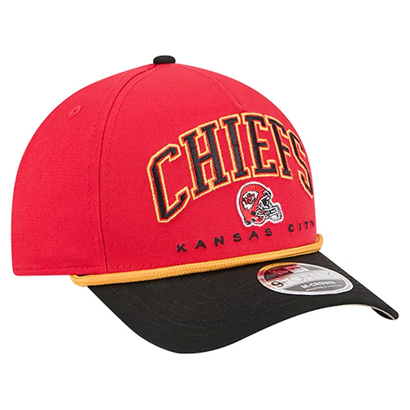 Men's New Era  Red Kansas City Chiefs  Arch COOLERA 9FORTY A-Frame M-Crown Adjustable Hat