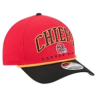 Men's New Era  Red Kansas City Chiefs  Arch COOLERA 9FORTY A-Frame M-Crown Adjustable Hat