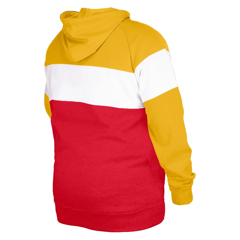 Sweat à capuche blocs de couleurs actuels Big & Tall des Chiefs Kansas City New Era rouge pour homme