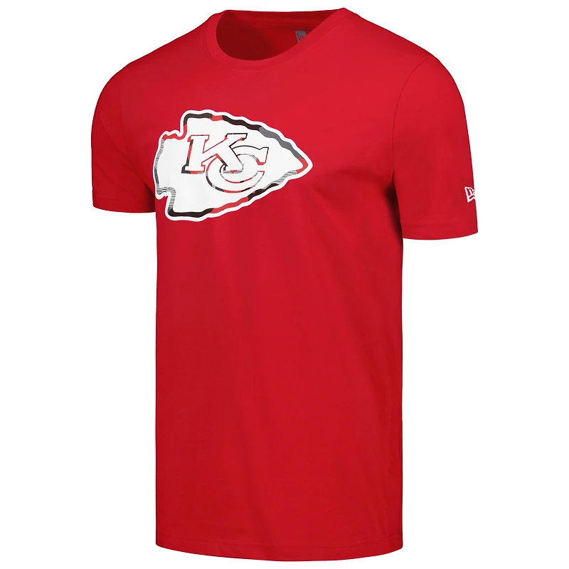 T-shirt rouge avec logo camouflage des Chiefs de Kansas City New Era pour hommes