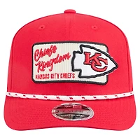 Men's New Era Red Kansas City Chiefs Chant 9SEVENTY Stretch-Snap Hat