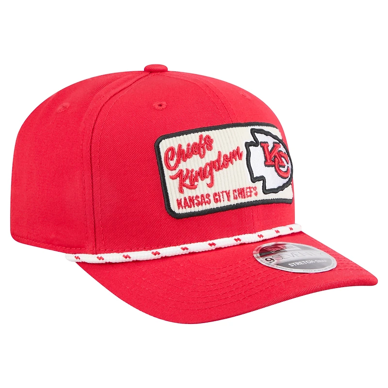 Men's New Era Red Kansas City Chiefs Chant 9SEVENTY Stretch-Snap Hat