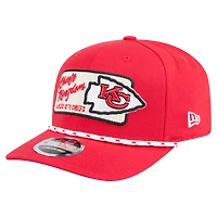 Casquette extensible à pression Chant 9SEVENTY rouge des Chiefs de Kansas City de New Era pour homme