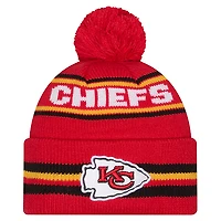 Men's New Era  Red Kansas City Chiefs Classic Cuffed Knit Hat with Pom