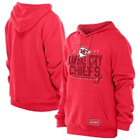 Sweat à capuche rétro authentique des Kansas City Chiefs de New Era pour homme, rouge
