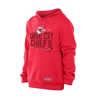 Sweat à capuche rétro authentique des Kansas City Chiefs de New Era pour homme, rouge