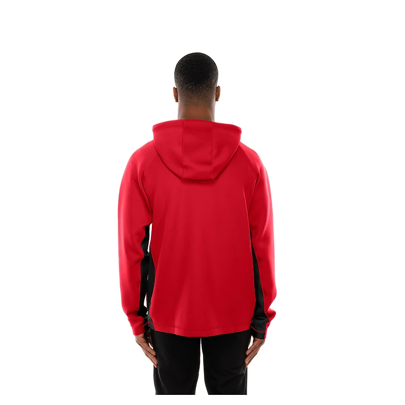 Sweat à capuche zippé intégral rouge New Era Kansas City Chiefs Combine Authentic Raglan Scuba pour homme