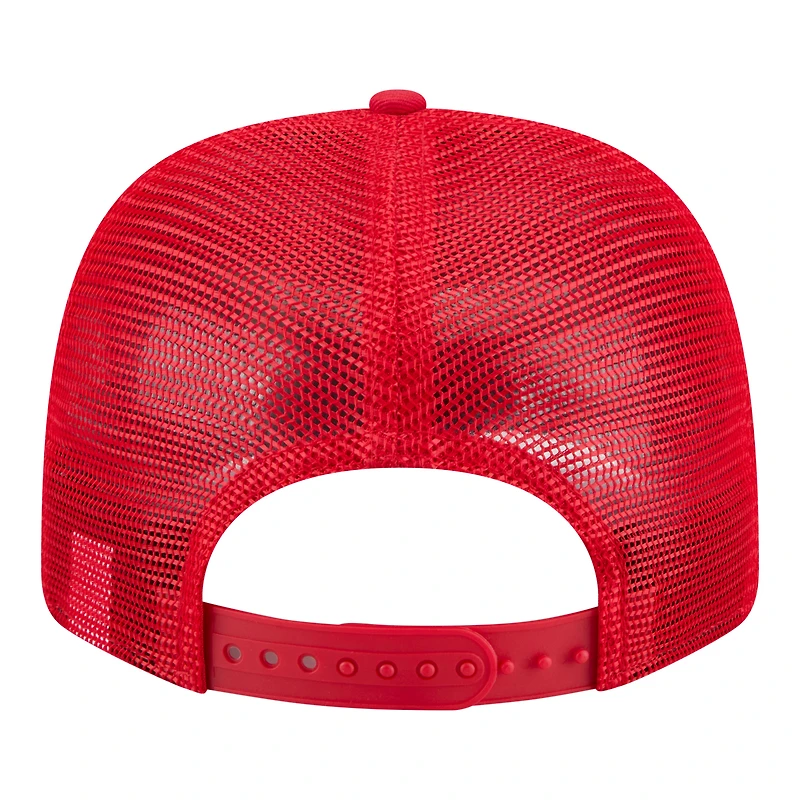 Men's New Era Red Kansas City Chiefs Contest 9SEVENTY Adjustable Trucker Hat