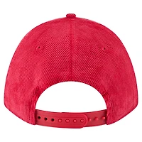 Men's New Era Red Kansas City Chiefs Cord Corduroy 9FORTY A-Frame Adjustable Hat