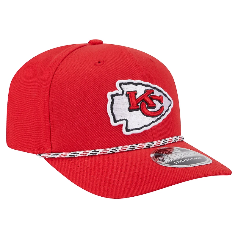 Men's New Era Red Kansas City Chiefs Gameday Multi Rope 9SEVENTY Stretch-Snap Hat