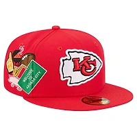 Casquette ajustée 59FIFTY rouge Kansas City Chiefs pour homme de New Era