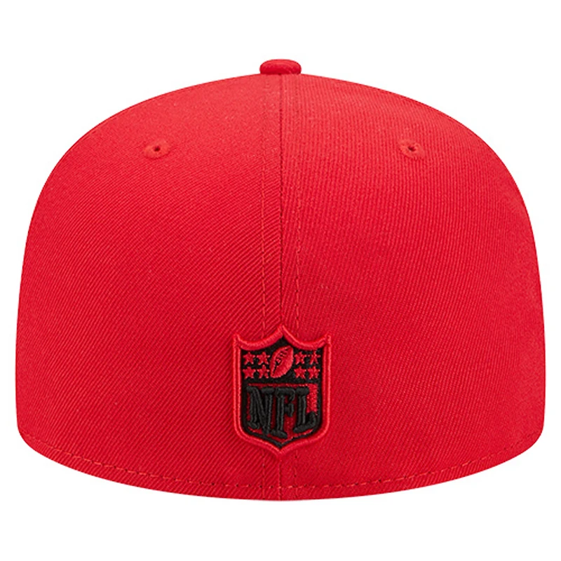 Men's New Era  Red Kansas City Chiefs Group Chat 59FIFTY Fitted Hat