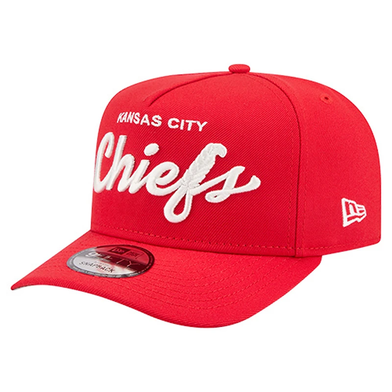 Casquette snapback A-Frame 9FIFTY rouge New Era pour homme des Kansas City Chiefs