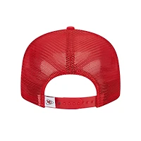 Casquette à visière plate rouge New Era Kansas City Chiefs Main Trucker 9FIFTY pour homme