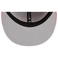 Men's New Era  Red Kansas City Chiefs Overlap Wordmark 59FIFTY Fitted Hat