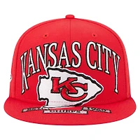 Casquette ajustée surdimensionnée 59FIFTY rouge des Kansas City Chiefs de New Era pour homme