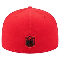 Casquette ajustée surdimensionnée 59FIFTY rouge des Kansas City Chiefs de New Era pour homme