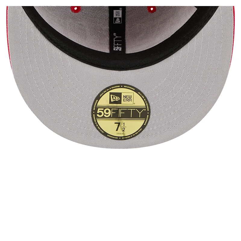 Casquette ajustée surdimensionnée 59FIFTY rouge des Kansas City Chiefs de New Era pour homme