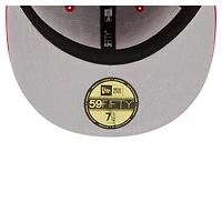 Casquette ajustée surdimensionnée 59FIFTY rouge des Kansas City Chiefs de New Era pour homme