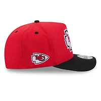 Men's New Era Red Kansas City Chiefs Pixel A-Frame 9FIFTY Snapback Hat