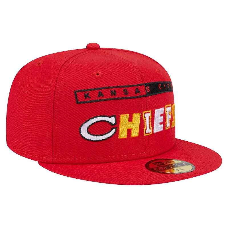 Men's New Era Red Kansas City Chiefs Ransom 59FIFTY Fitted Hat