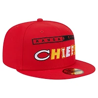 Men's New Era Red Kansas City Chiefs Ransom 59FIFTY Fitted Hat