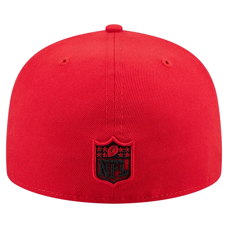Men's New Era Red Kansas City Chiefs State Stitch 59FIFTY Fitted Hat