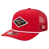 Casquette ajustable 9SEVENTY rouge New Era pour homme des Kansas City Chiefs