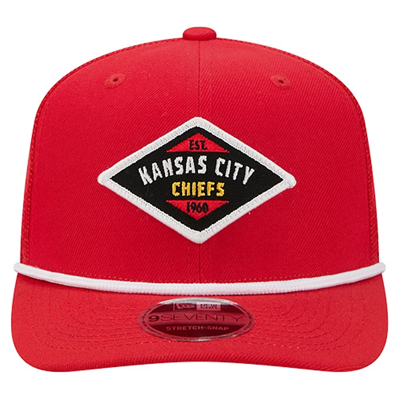 Casquette ajustable 9SEVENTY rouge New Era pour homme des Kansas City Chiefs