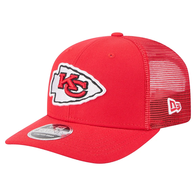 Casquette ajustable extensible à boutons-pression New Era rouge Kansas City Chiefs Team Collection 9SEVENTY pour homme