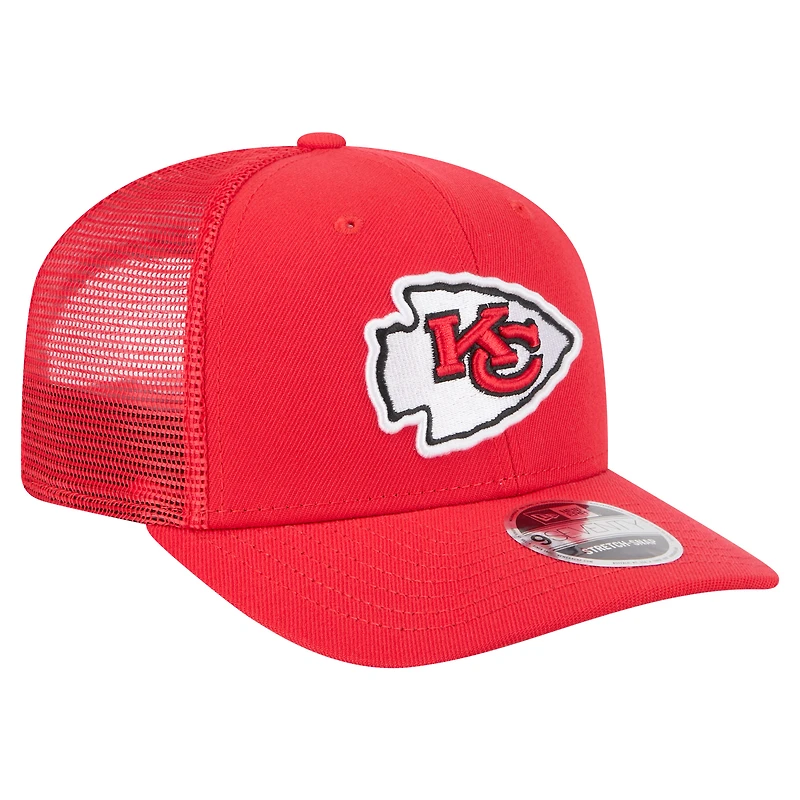 Casquette ajustable extensible à boutons-pression New Era rouge Kansas City Chiefs Team Collection 9SEVENTY pour homme