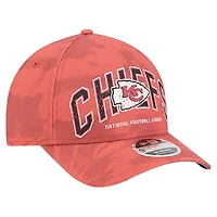 Casquette ajustable New Era rouge Kansas City Chiefs Tie Dye Fade 9Forty M-Crown A-Frame pour homme
