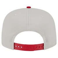 Casquette de golf athlétique à visière snapback Kansas City Chiefs New Era pour homme, couleur pierre/rouge