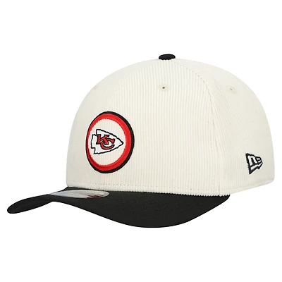 Men's New Era  Stone Kansas City Chiefs  Loyal Corduroy 9SEVENTY Adjustable Hat
