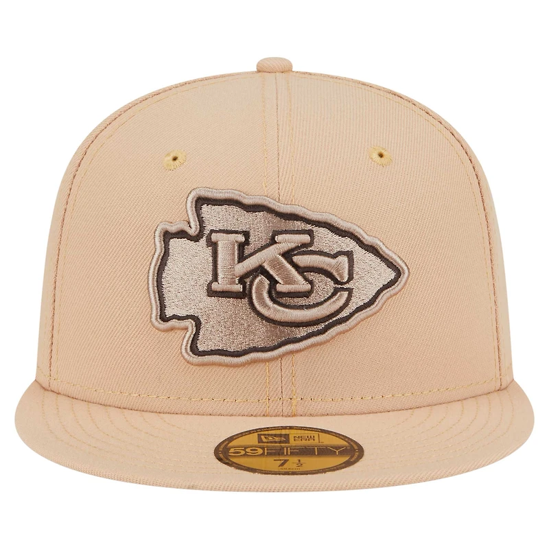 Casquette ajustée 59FIFTY pour homme New Era Tan Kansas City Chiefs Candied Pecan