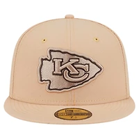 Casquette ajustée 59FIFTY pour homme New Era Tan Kansas City Chiefs Candied Pecan