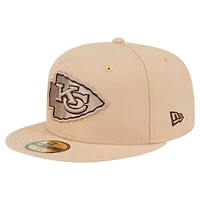 Casquette ajustée 59FIFTY pour homme New Era Tan Kansas City Chiefs Candied Pecan