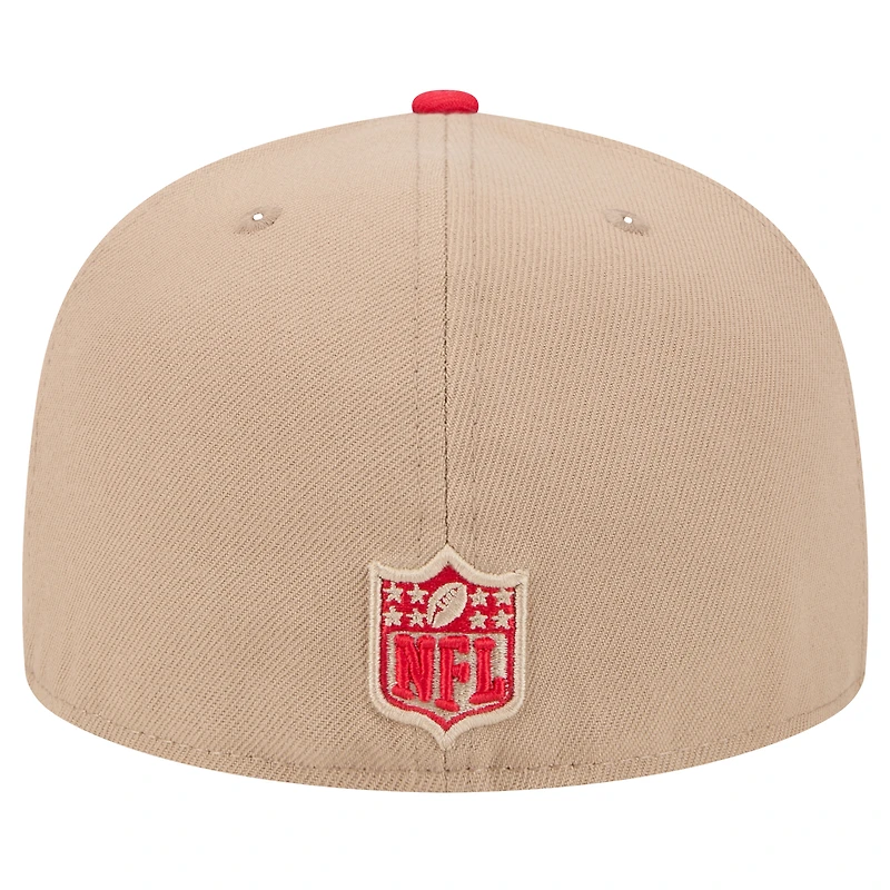 Men's New Era Tan Kansas City Chiefs  Logo Main 59FIFTY Fitted Hat