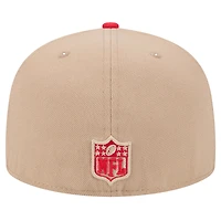 Men's New Era Tan Kansas City Chiefs  Logo Main 59FIFTY Fitted Hat