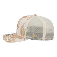 Men's New Era  Tan Kansas City Chiefs Tonal Palm COOLERA 9SEVENTY Adjustable Trucker Hat