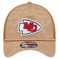 Men's New Era  Tan Kansas City Chiefs Wheat Camo 9FORTY Adjustable Hat