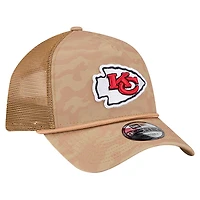 Men's New Era  Tan Kansas City Chiefs Wheat Camo 9FORTY Adjustable Hat