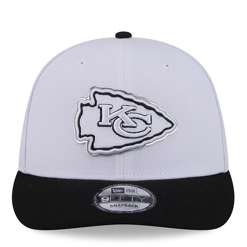 Men's New Era  White/Black Kansas City Chiefs 2026 NFL Draft Pre-Curved 9FIFTY Snapback Hat